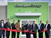 Marking the grand opening: (l-r) Chris Patron, Michael J. Kokes, Joseph Gallagher, Township Administrator, Raymond Watkins, Jr., Committeeman, Mayor Barry Wright, Stephen Patron, John Kirkenir, Clark McIntyre