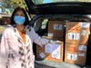 A lot of Asian are donating face masks to help local community. Mrs. Zhou got resources of masks for the local community.