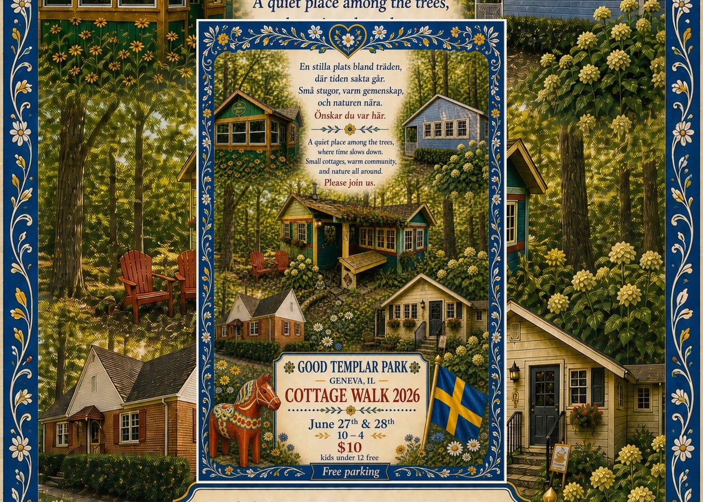 Historic Swedish Cottage Walk 