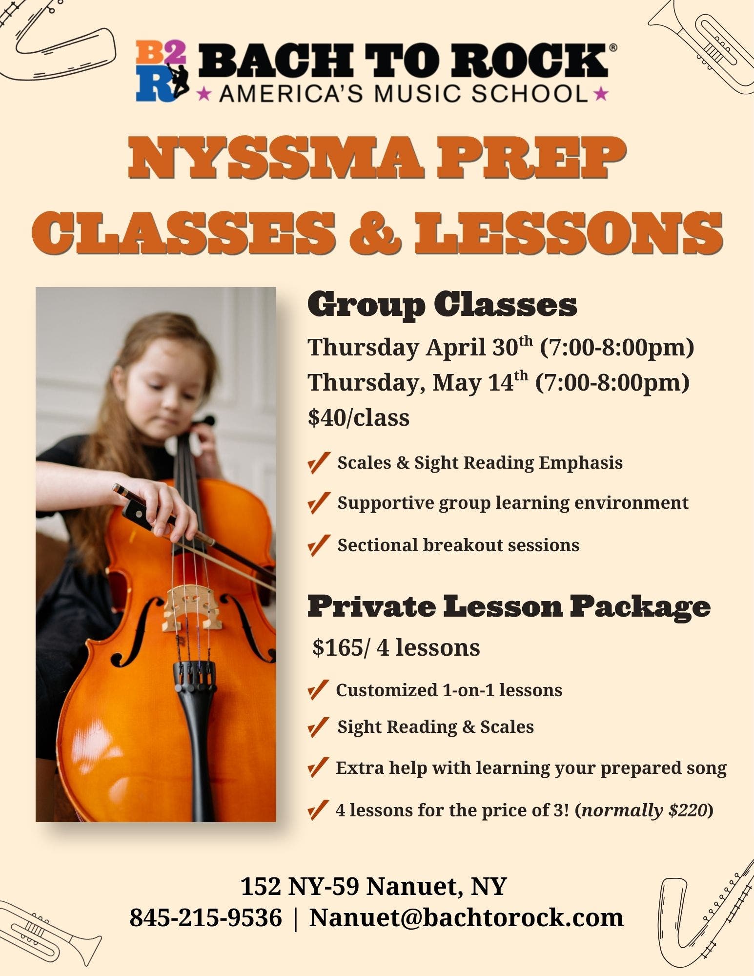 NYSSMA Prep Classes & Private Lessons @ Bach to Rock