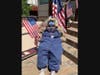 The newest member of the Ackrich family, who won them the Mayor's Award in the city's 4th of July decorating contest