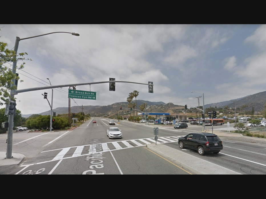 Pacific Coast Highway and Trancas Canyon Road, the site of two proposed construction projects.