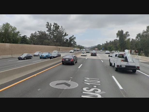The 101 near the Fallbrook Avenue exit