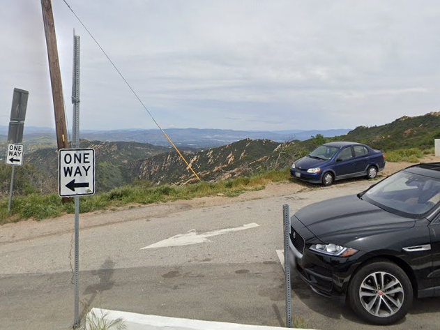 The site of the crash in an unincorporated area north of Malibu