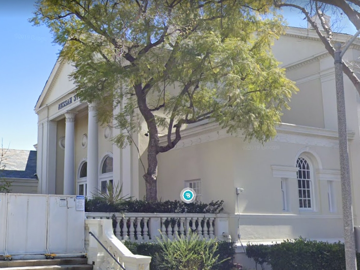The Nessah Synagogue in Beverly Hills, where Redding pleaded no contest to breaking in and damaging furniture and relics.