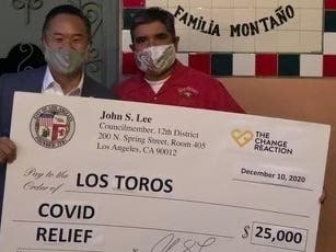 Los Toros restaurant received a $25,000 grant from the CD12 Small Angel Business Fund.
