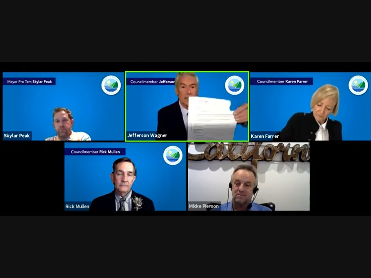 Outgoing Councilmember Jefferson Wagner provided a sworn affidavit alleging acts of corruption to incoming Councilmember Bruce Silverstein.