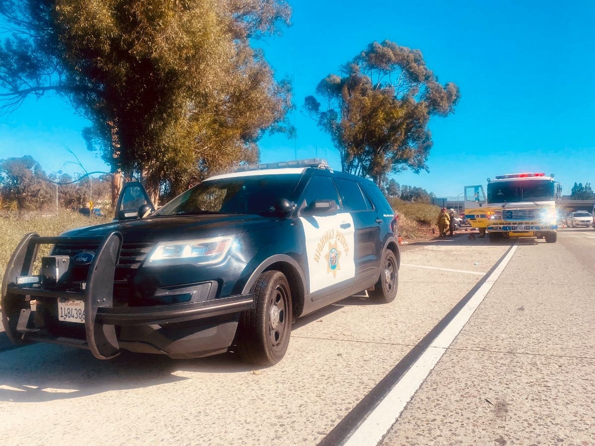 The slow lane of the northbound 101 was closed for five hours Thursday.
