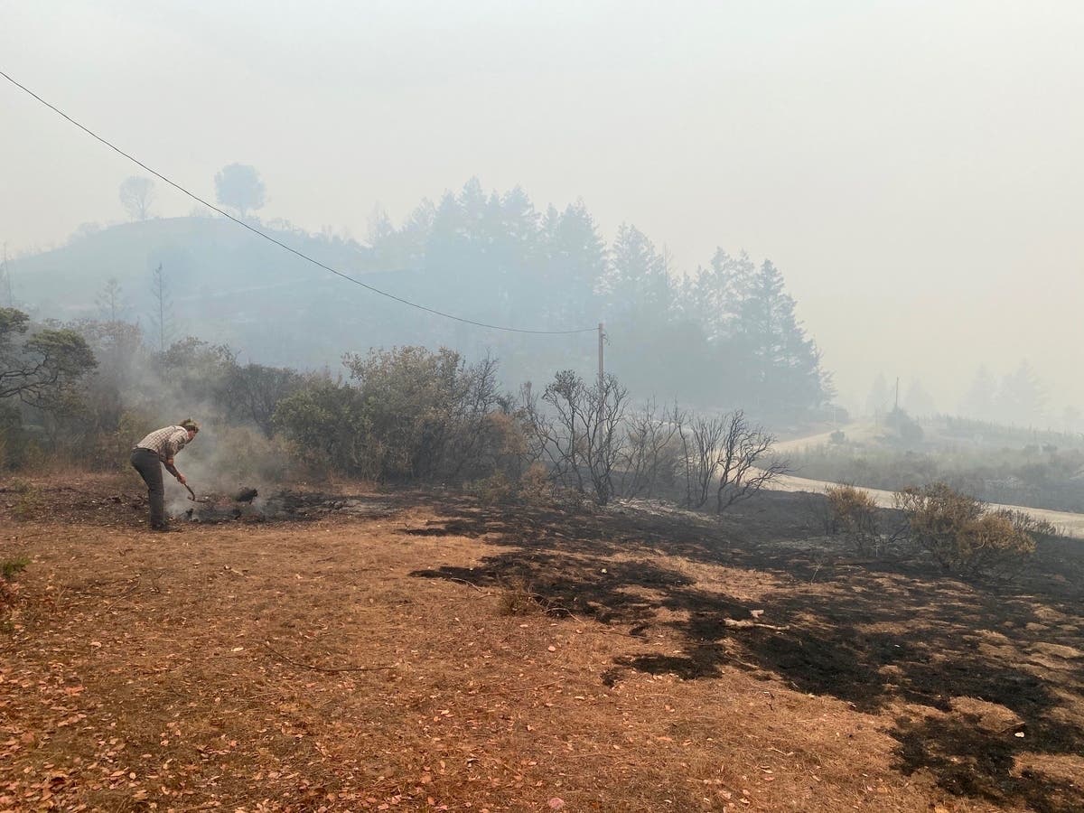 Healdsburg, Calif. following a wildfire. Though the state has moved out of the "exceptional drought" category, much of the state is still considered to be in a "moderate drought."
