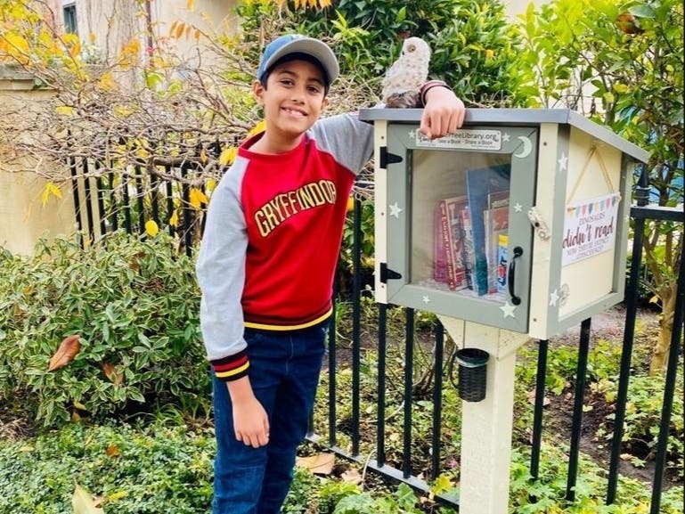 “Every kid in the world should have access to the gift of reading,” said fifth grader Arjun Argawal.
