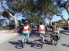 The Pride Ride traversed six miles of the city. 