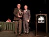 Tim Argenti (left) of Republic Services of Contra Costa receives the 2022 Danville Award from outgoing Mayor Newell Arnerich.