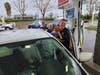 The dogs were found inside a vehicle reported stolen at a gas station on Santa Rita Road.