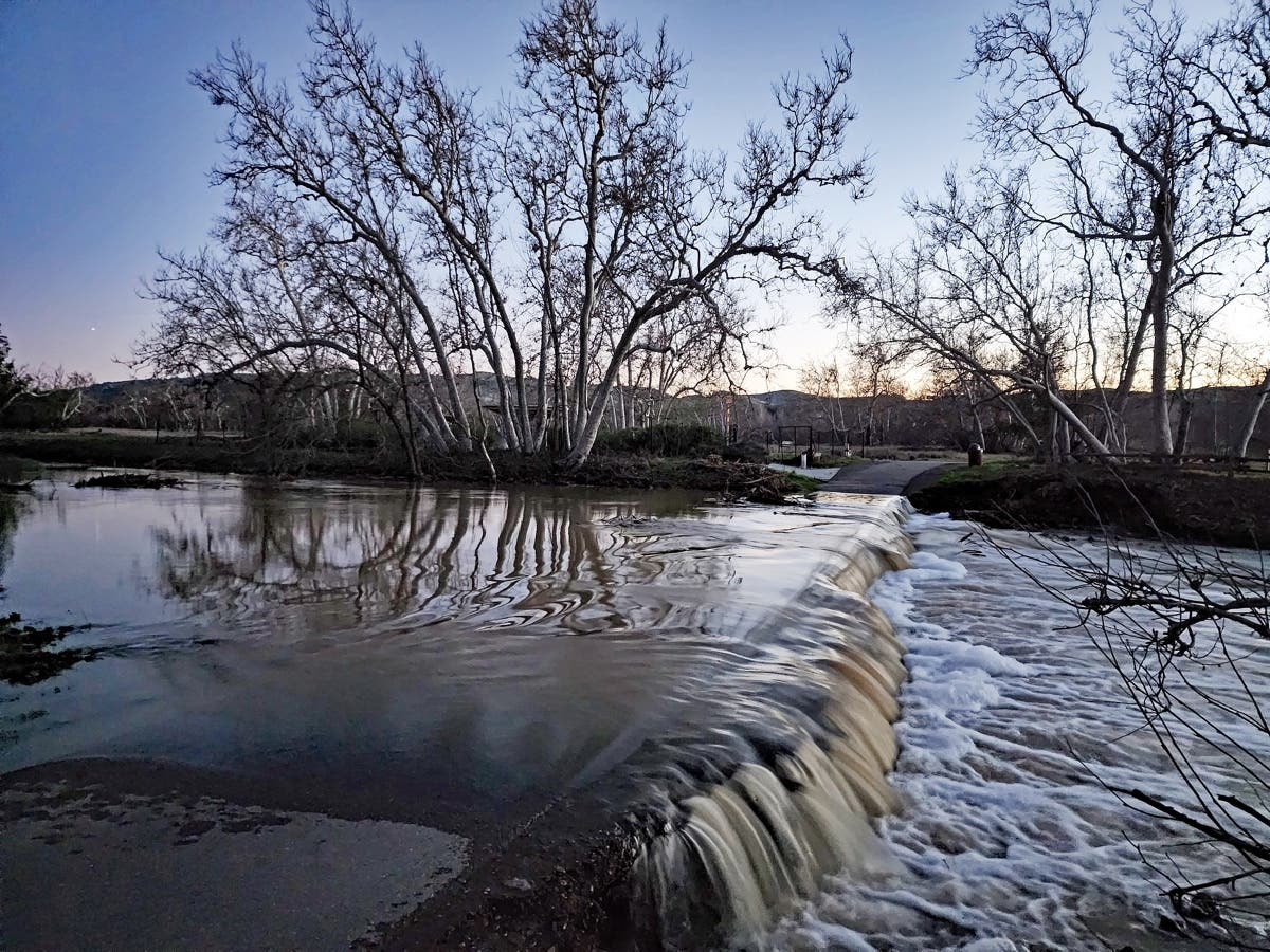 Arroyo Valle is a 36-mile westward-flowing stream that is dammed to form Lake Del Valle. 