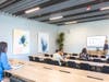 A conference room in the new 18,000-square-foot space.