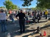 Over 70 people from the Golden Triangle gathered for live music, a poem from the Livermore Poet Laureate, a slide, and barbecue. 