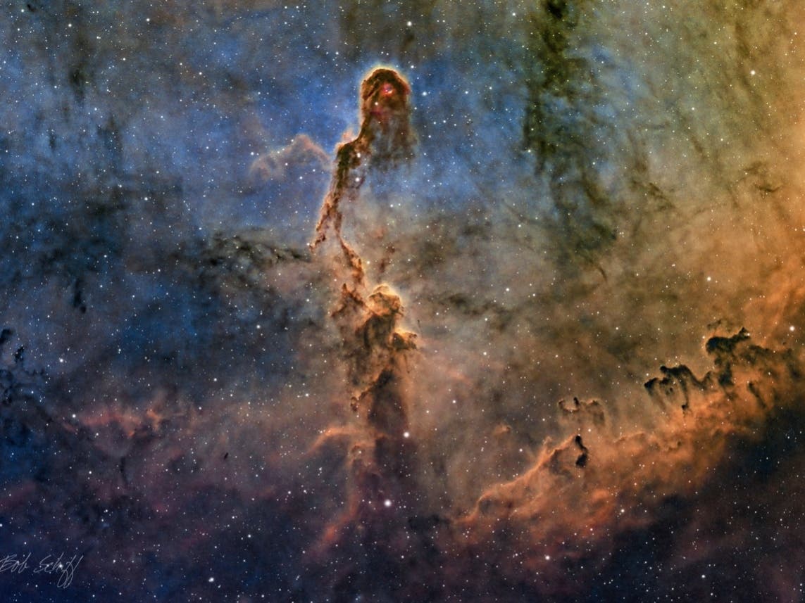 The Elephant's Trunk pictured is about 100 light years long.