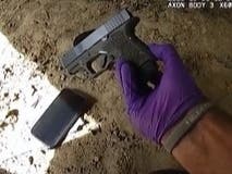 Police say they found a loaded, unserialized pistol that the suspect discarded. 