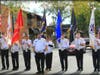 Hundreds marched along Main Street to honor veterans. 
