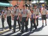 Hundreds marched along Main Street to honor veterans. 