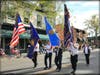 Hundreds marched along Main Street to honor veterans. 