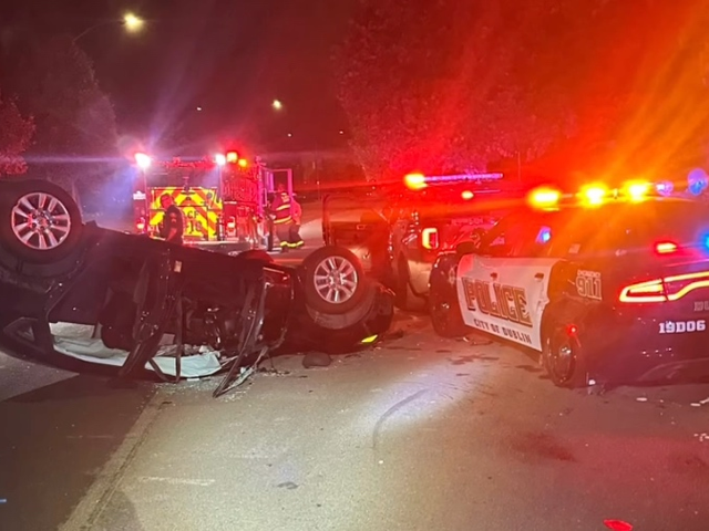 Drunk Driver Crashes Into Police Car In Dublin, Flips Over: CHP ...