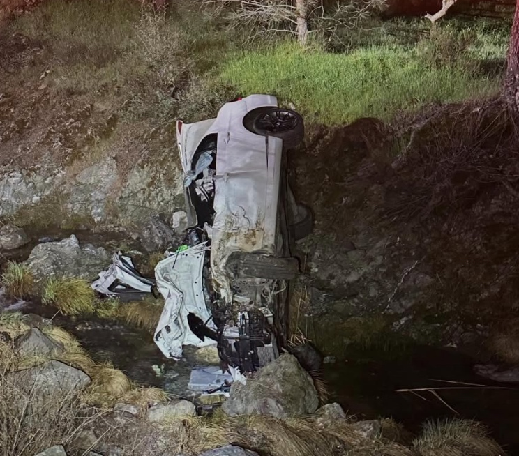 A medical helicopter was called after a driver went off the roadway and crashed into a ravine, CHP said. 
