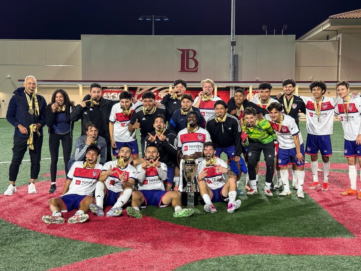 The San Ramon FC club after winning the California Cup in February.