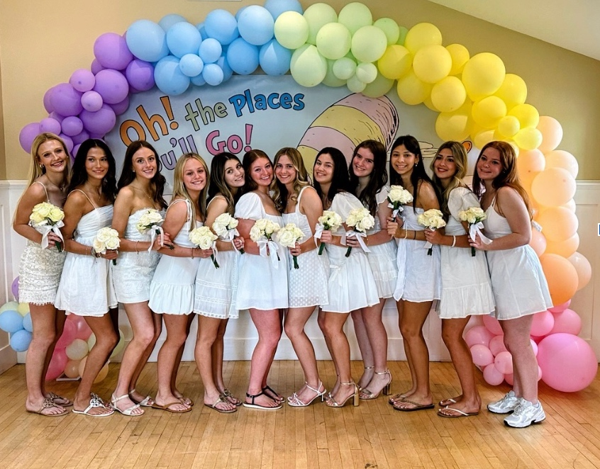 Pictured L to R: Avery Bush, Gracie Cooper, Patsy Babby, Claire Thrasher, Marley Kovacovich, Mackenzie Geddis, Anna Gustafson, Claire Sullivan, Grace Gagnon, Maren Durkee, Samantha Gustafson, Julia Christensen. 