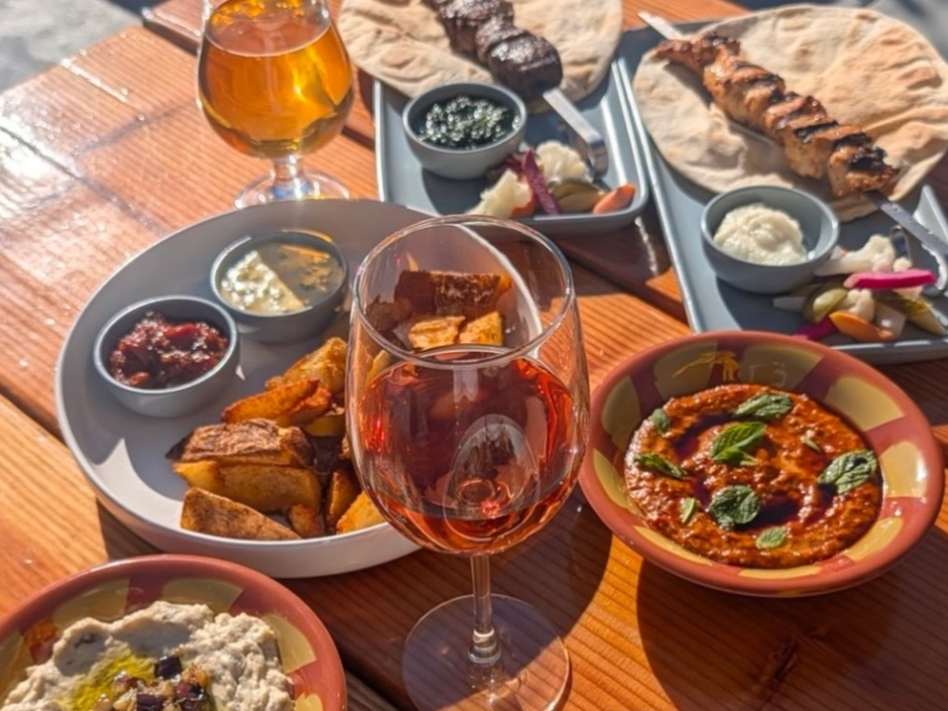 Albi’s, which opened April 24 at 455 Hartz Avenue, combines Middle Eastern food cooked by a Michelin-starred chef with an expansive outdoor beer garden.