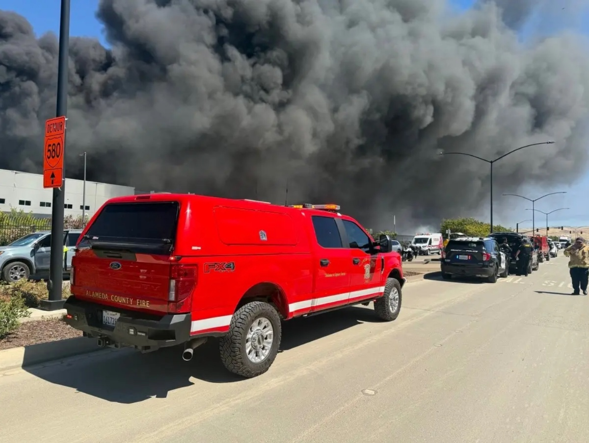 Officials continue testing air and groundwater after the blaze destroyed a 1 million-square-foot medical supply warehouse.