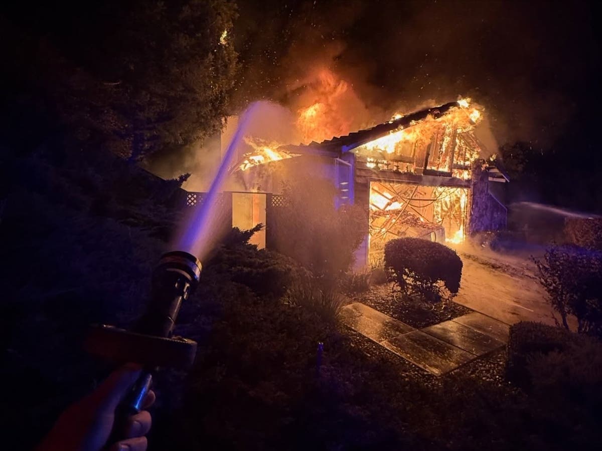 A burning vehicle resulted in a structural fire and small grass fire in Dublin on July 4, according to the Alameda County Fire Department.