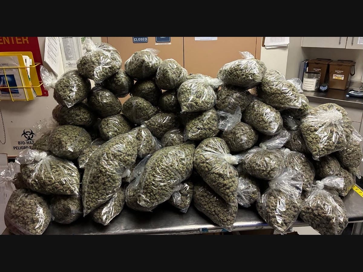 An Oakland man driving in Livermore was arrested on suspicion of possessing over 80 pounds of cannabis in his car. 
