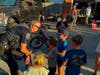 Livermore residents met with local police and firefighters Tuesday night for block parties, picnics, barbecues and more. 