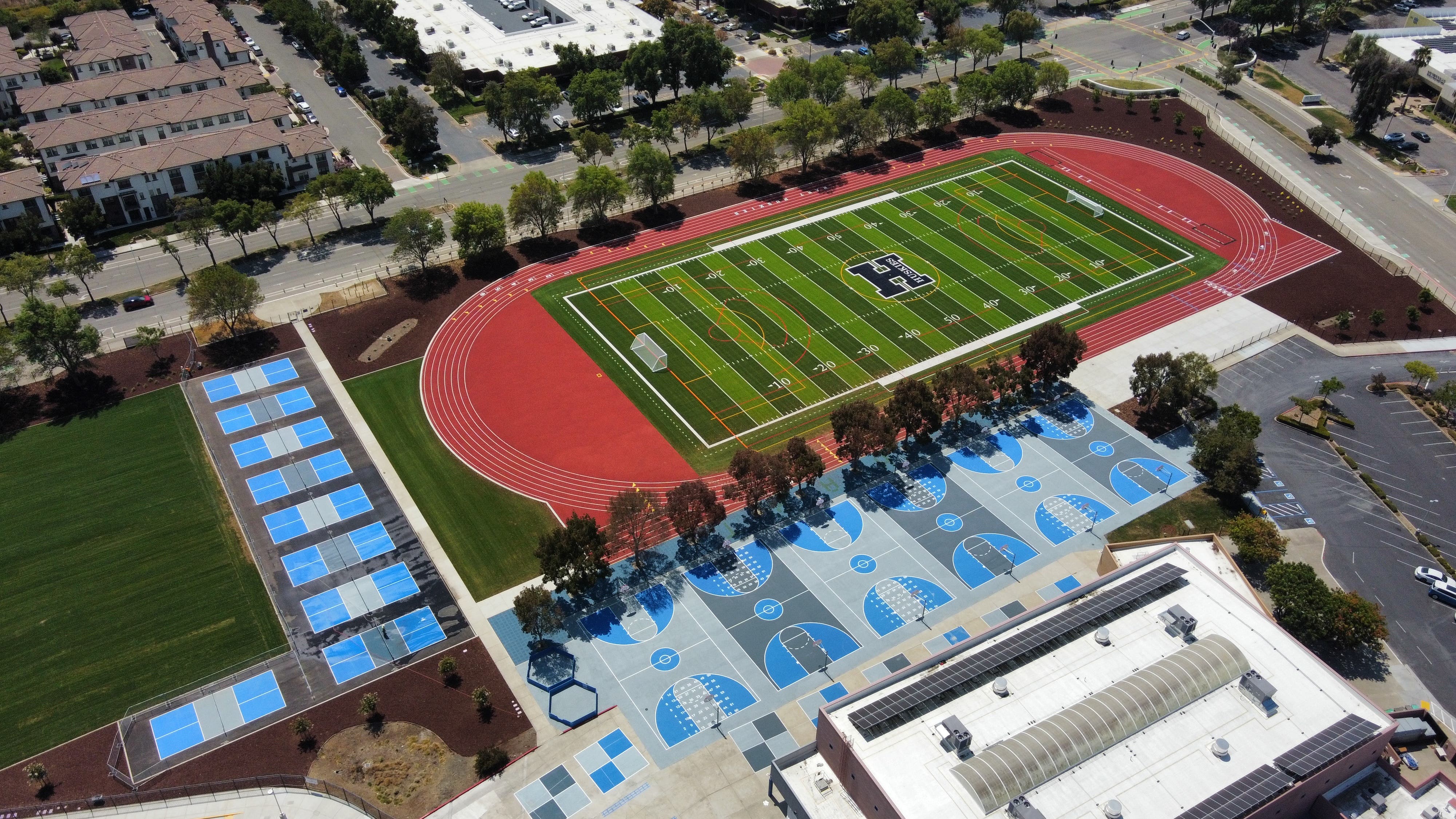 New Hart Middle School field, courtesy of PUSD