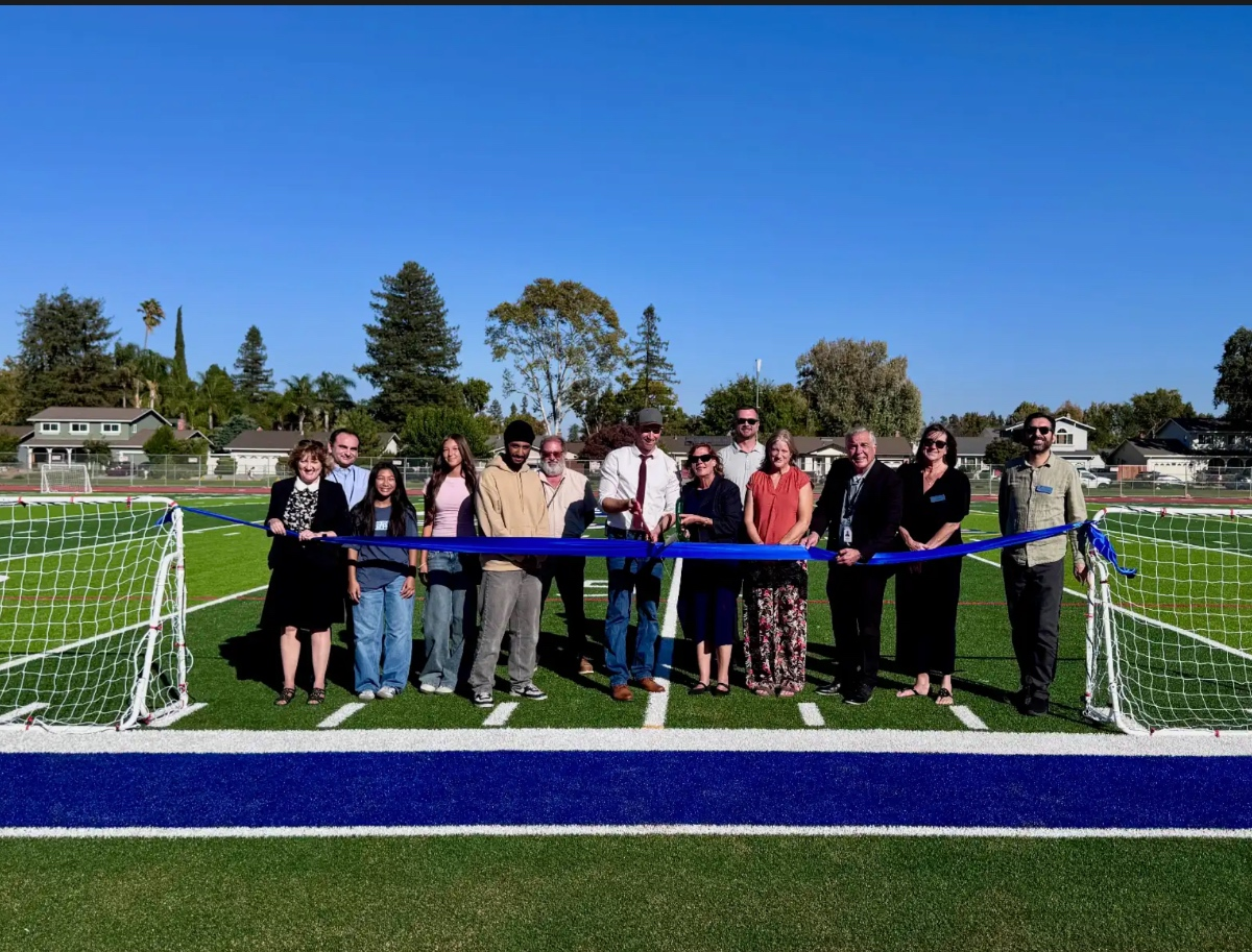 Pleasanton leaders gathered Sept. 28 to inaugurate the new fields. 