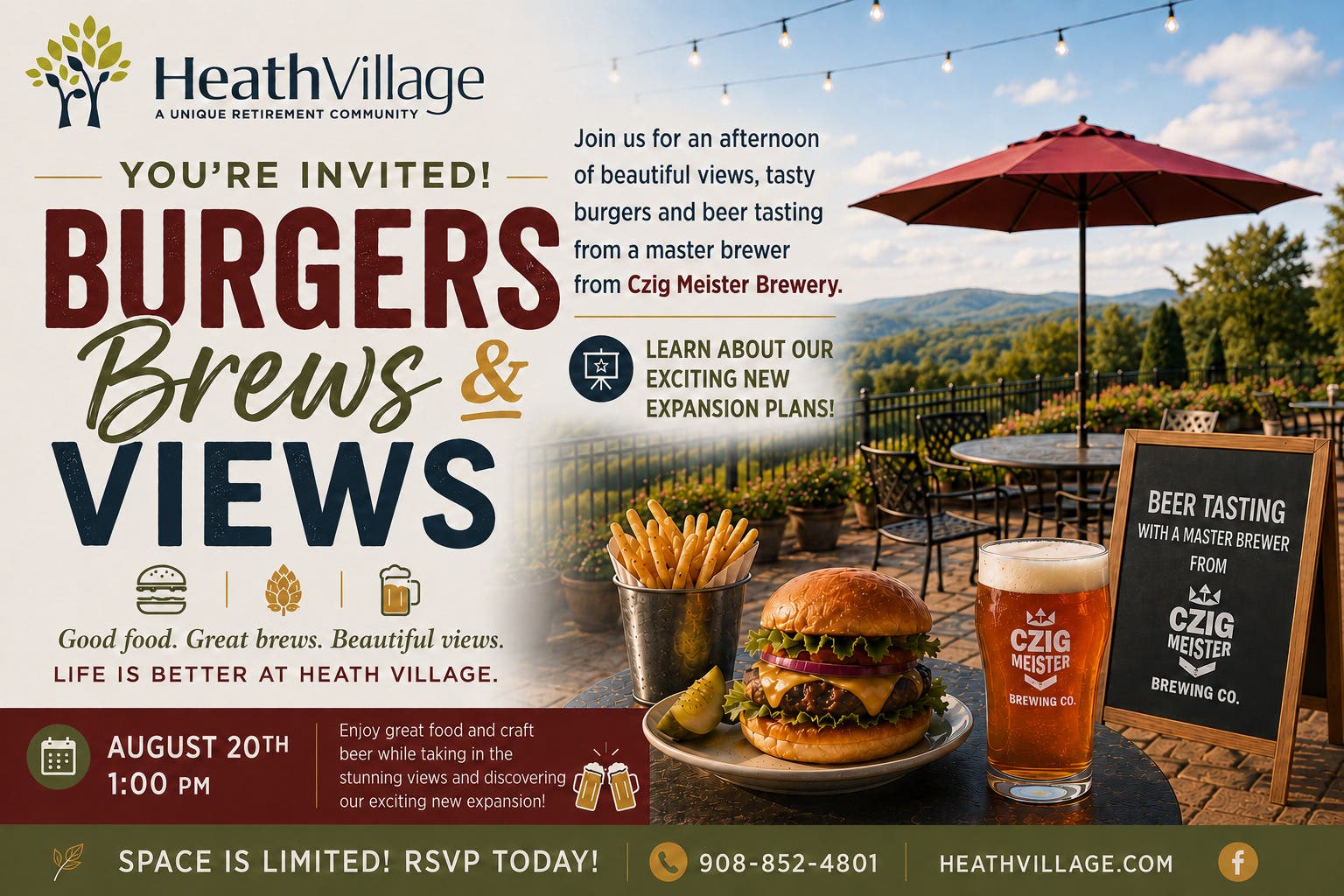 Burgers, Brews & Views