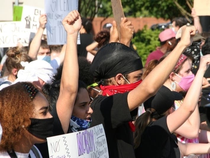 Protesters in Batavia (not pictured) demonstrated for several hours Wednesday afternoon in downtown Batavia. 