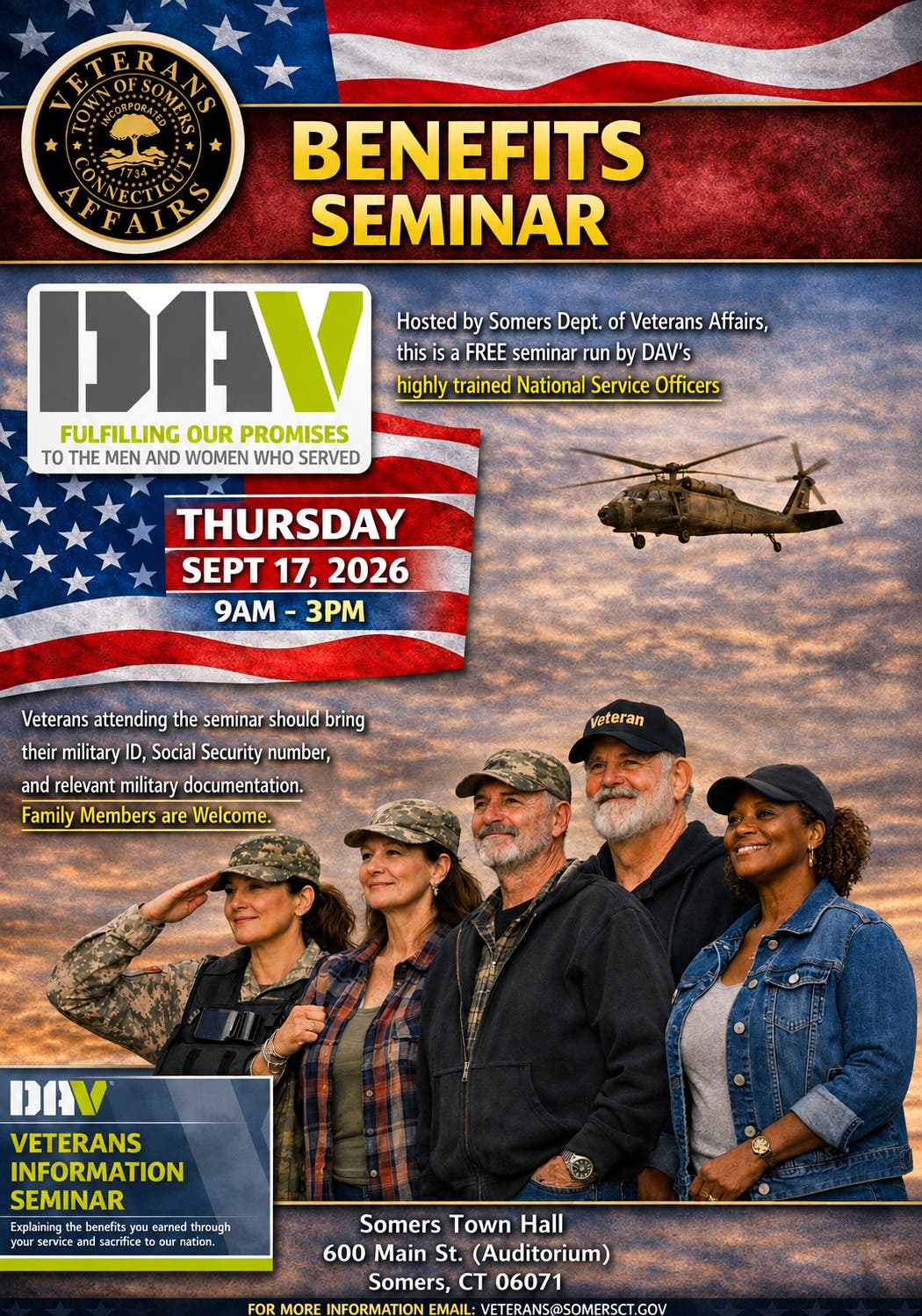 FREE DAV Benefits Seminar in Somers, CT