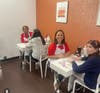 The beauty salon was a popular stop for some nail polish!