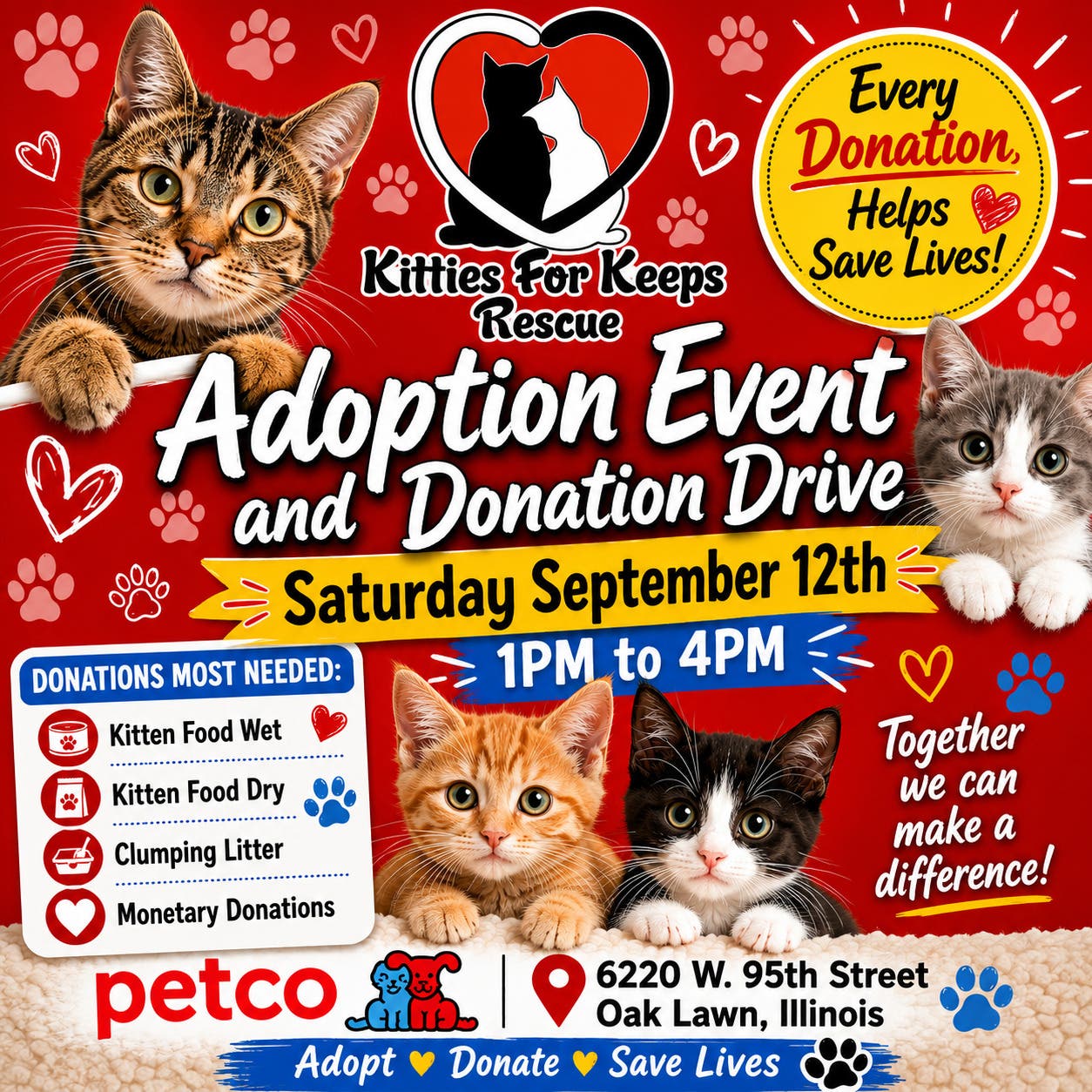 Kitties For Keeps Rescue Adoption Event 