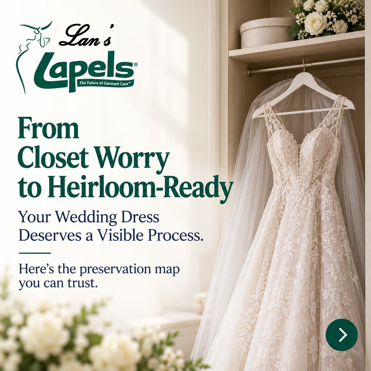 Your wedding dress holds more than just beautiful details it holds memories. 🤍