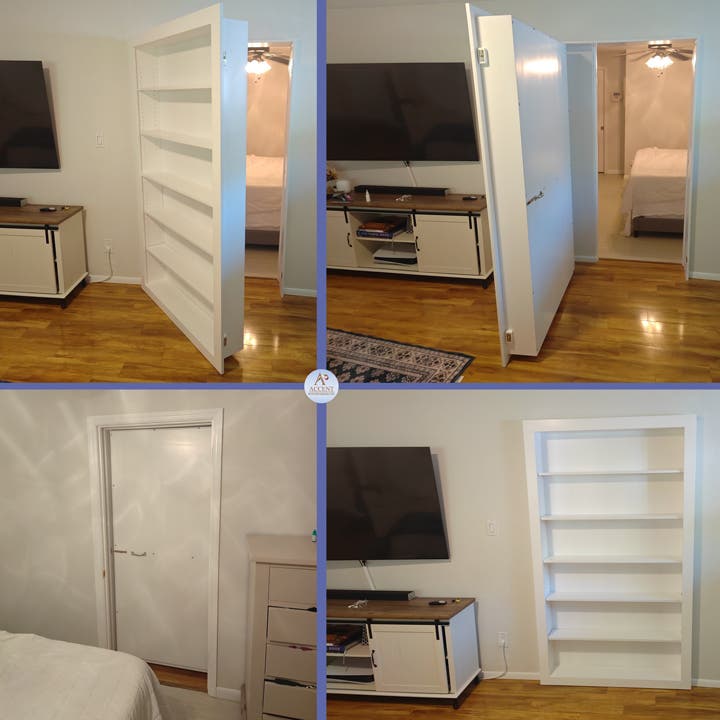 Hidden Murphy Door Bookcase Built Locally in Largo, FL