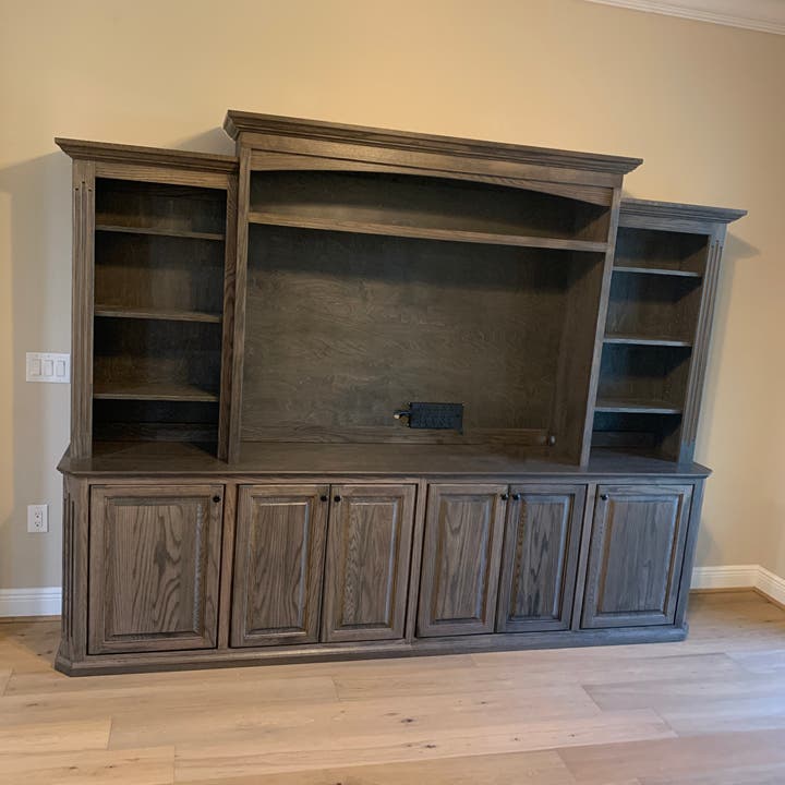 A Warm Traditional Entertainment Center, Built Just for This Home