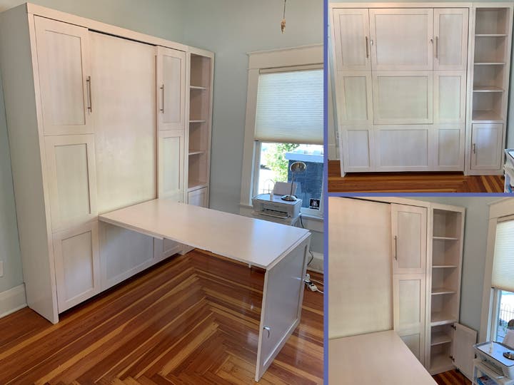 A Hidden Desk Inside a Shaker Wall Bed? Yes, Please.