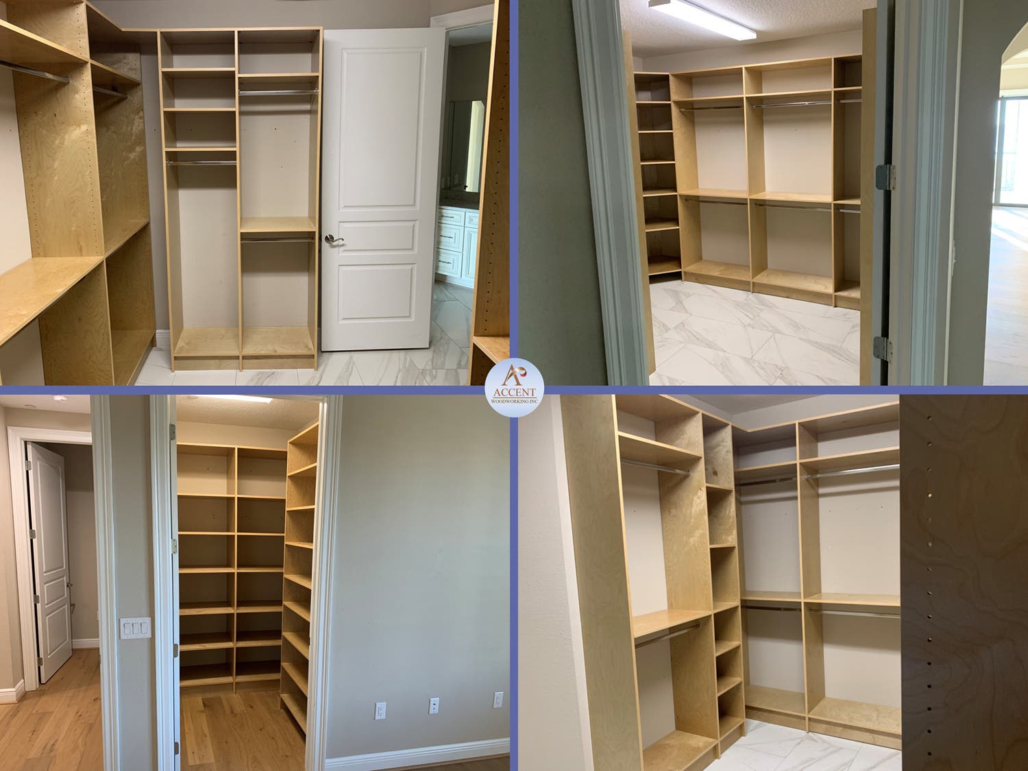 Built‑to‑Order Modern Walk‑In Closet in Natural on Maple