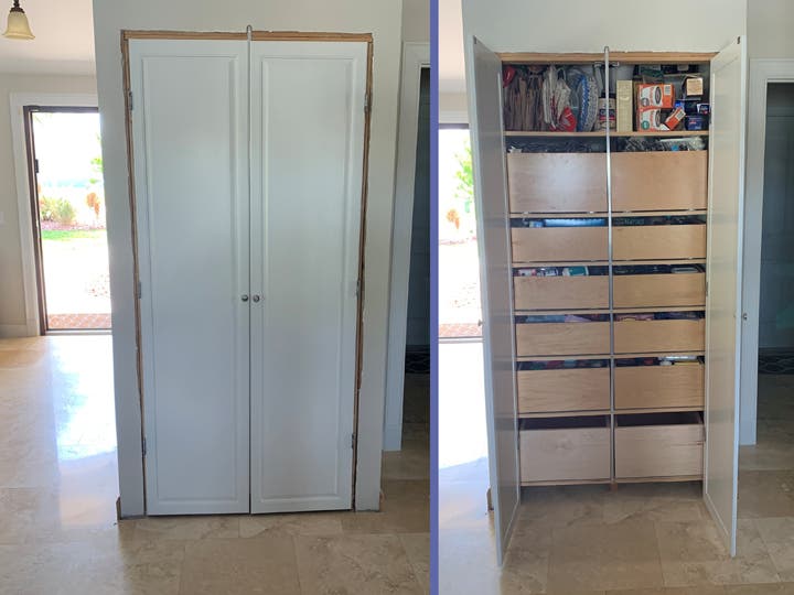 Custom Real Wood Pantry Right Here in the Neighborhood