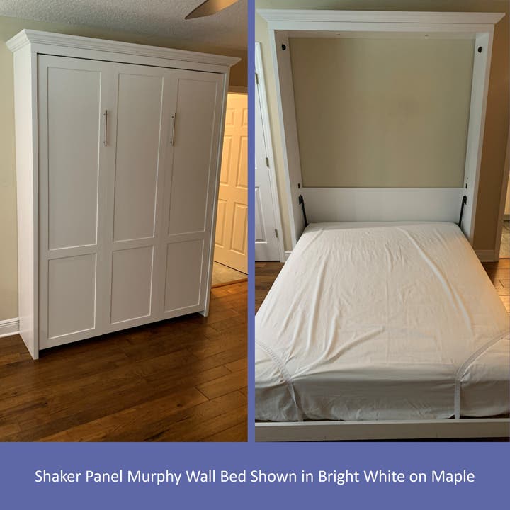 Bright White Shaker Murphy Bed Transforms Any Room in Seconds