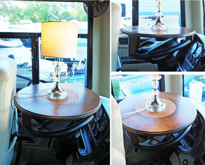 Custom Detachable Round Table for RV Steering Wheels