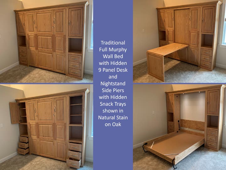Traditional Murphy Bed With Hidden Desk Transforms Any Room